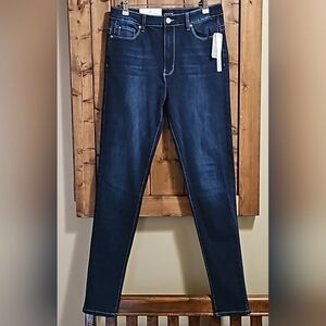 Warehouse One Blue Power Sculpt High Rise Skinny Stretch Jeans Size 31L